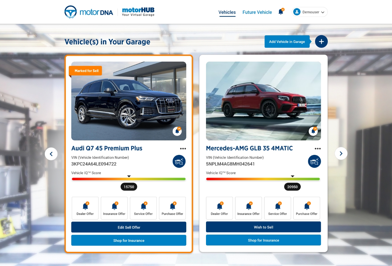MotorHUB Digital Garage | Vehicle Data at Your Fingertips